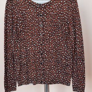 Talbots Print Cardigan Set